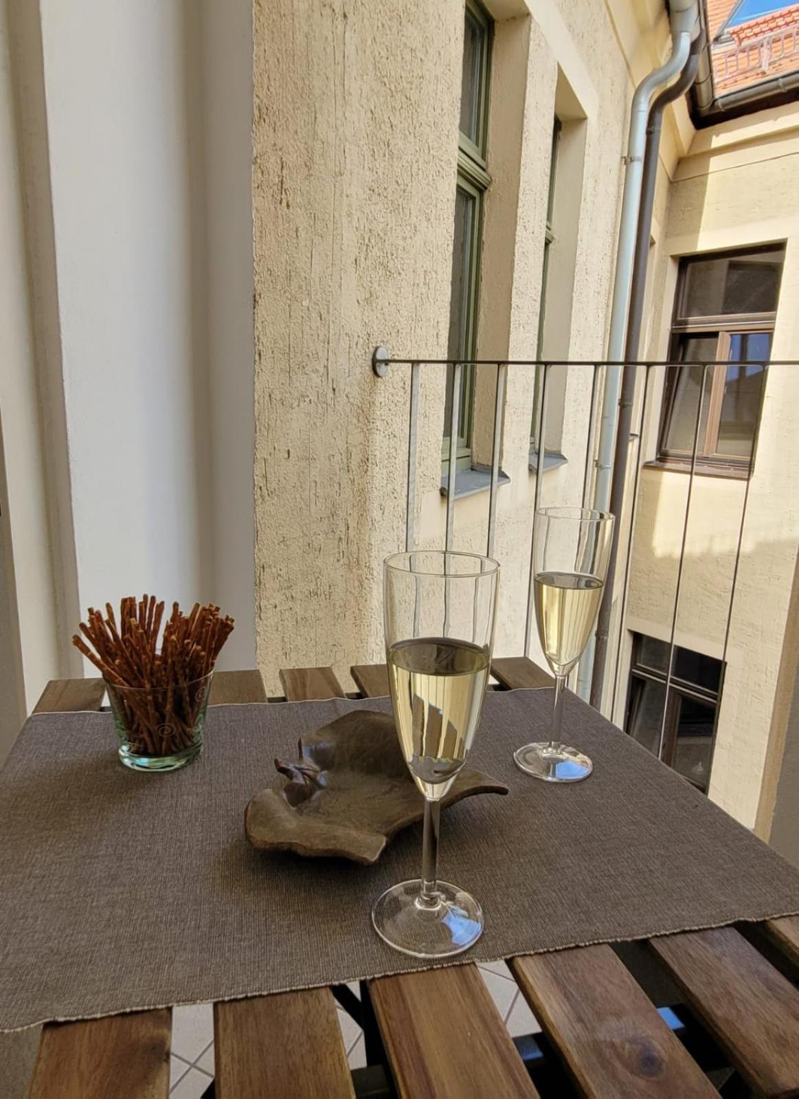 Cosel Apartment Altstadt Radfahrer Balkon Meißen Buitenkant foto